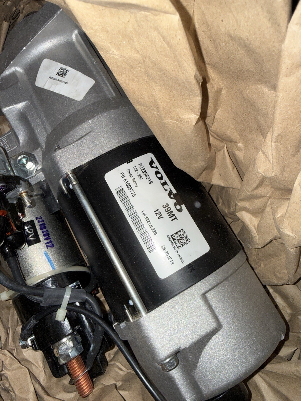 Delco 61003775 Starter Motor, 39 MT (Genuine)