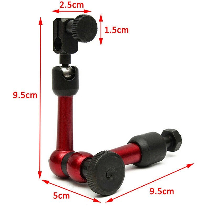 Magnetic Base Holder Stand for Dial Indicator Gauge with Adjustable Positioning