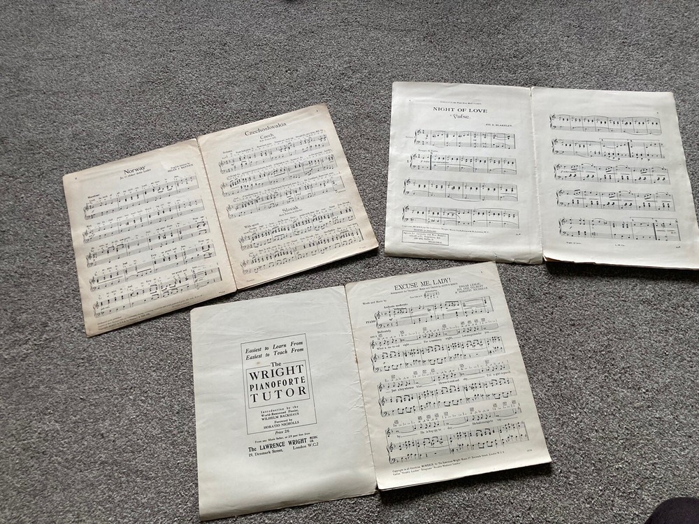 Vintage Sheet Music X3