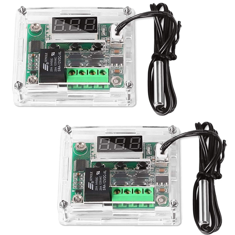 2/4/6Pcs W1209 12V Digital Thermostat Temperature Control Switch Sensor + Case