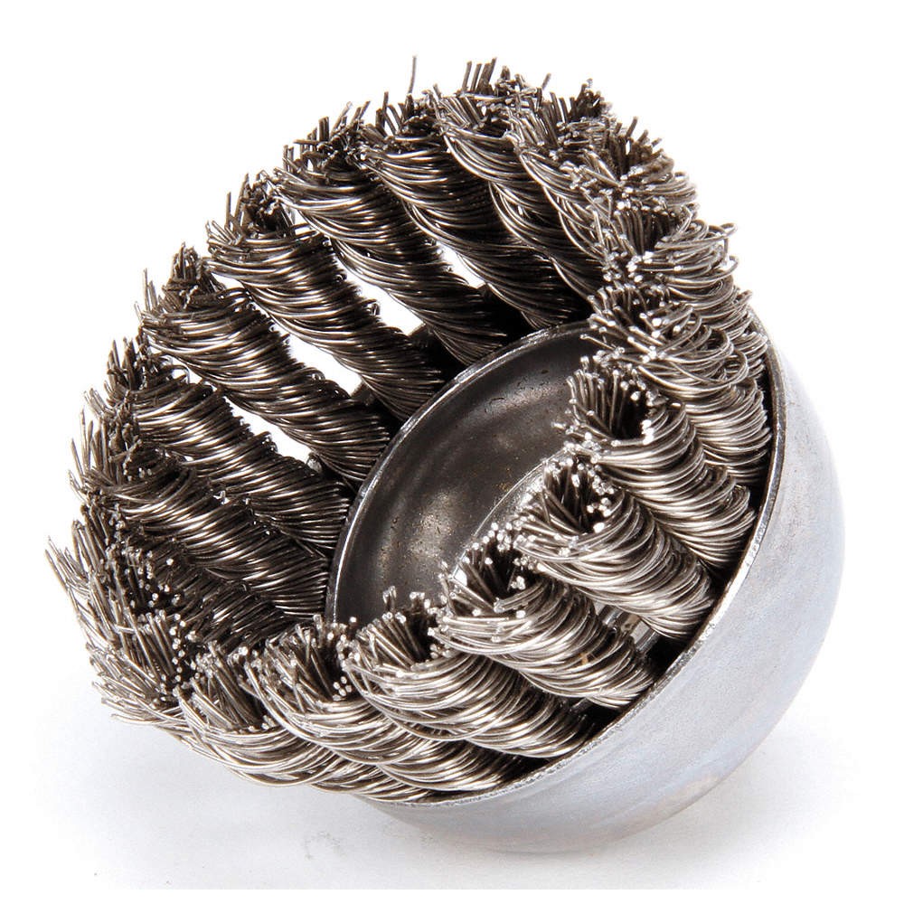 WEILER 93432 Knot Wire Cup Brush,Threaded Arbor 1PAJ6