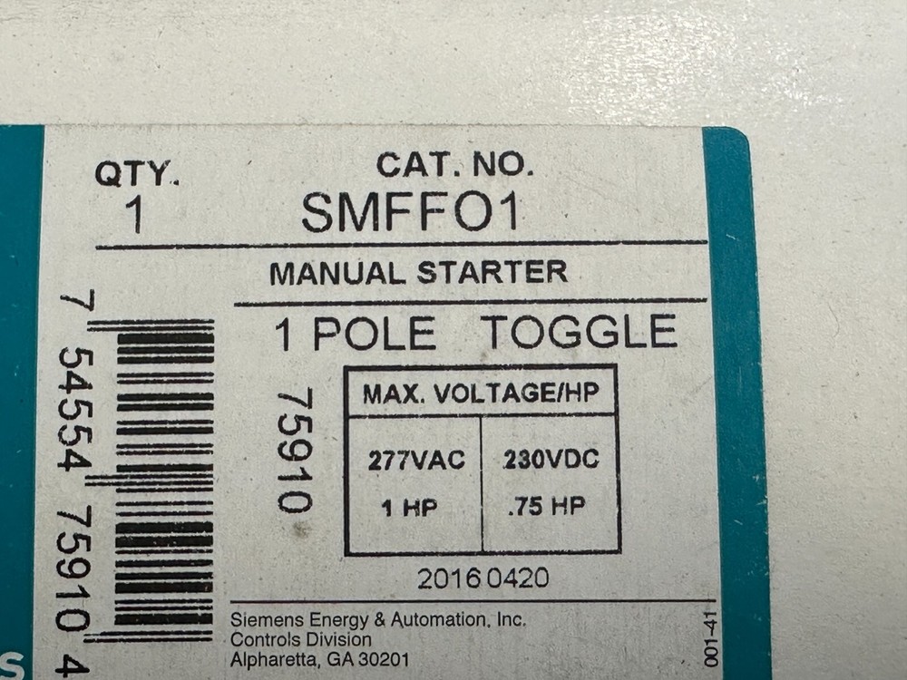 Siemens SMFF01 Manual Starter