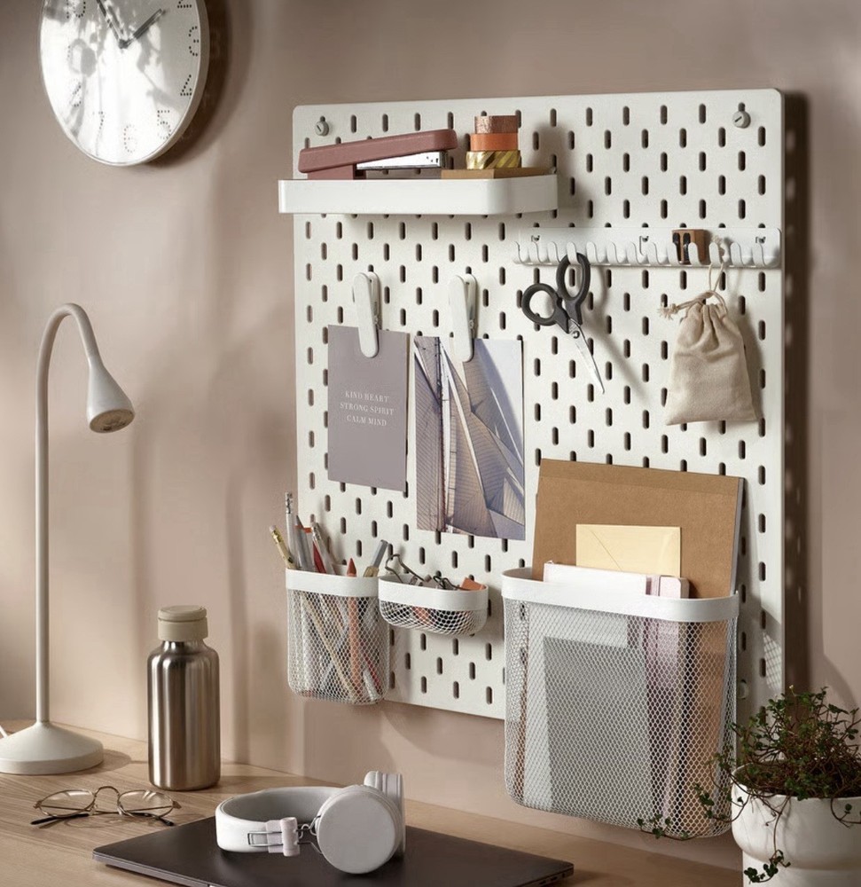 Ikea Shadis Pegboard White 22x22