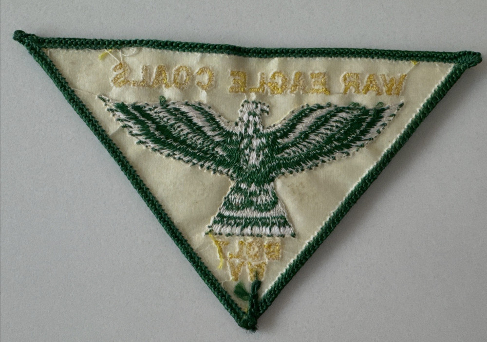 "War Eagle Coals" Bolt WV Coal Mining Triangle Patch and Stickers RARE