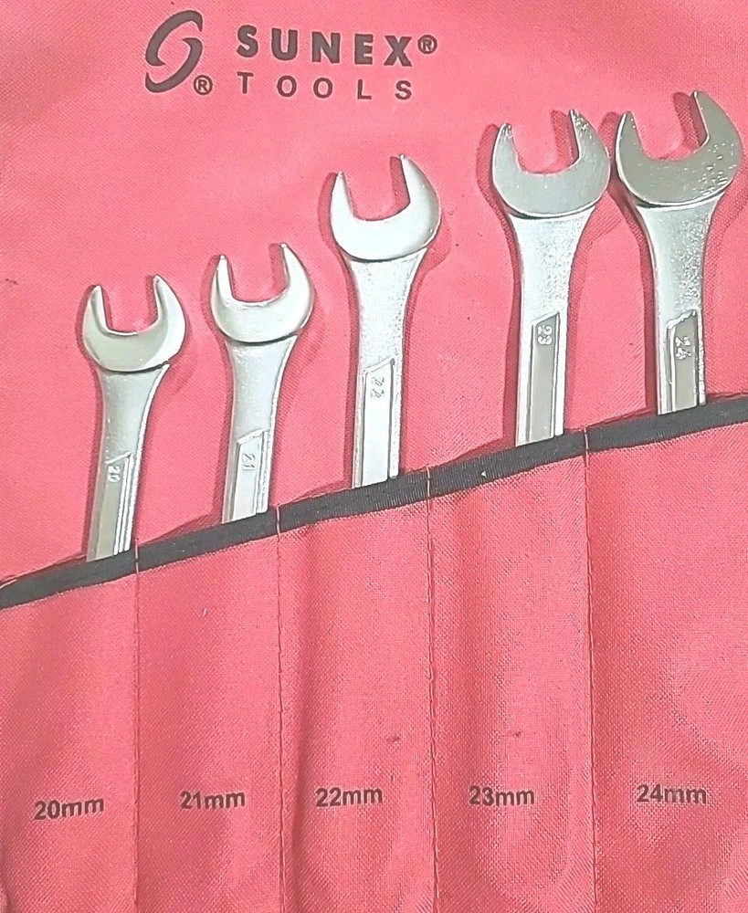 Sunex Tools 9605M 5 Piece Raised Panel Metric Combination Wrench Tool Set