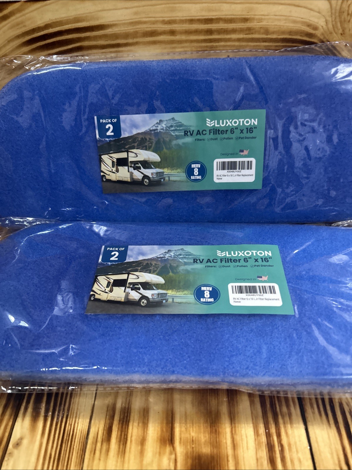 (4) RV AC Reusable Filters | 6 x 16 inches MERV8 | Replacement for Coleman Mach