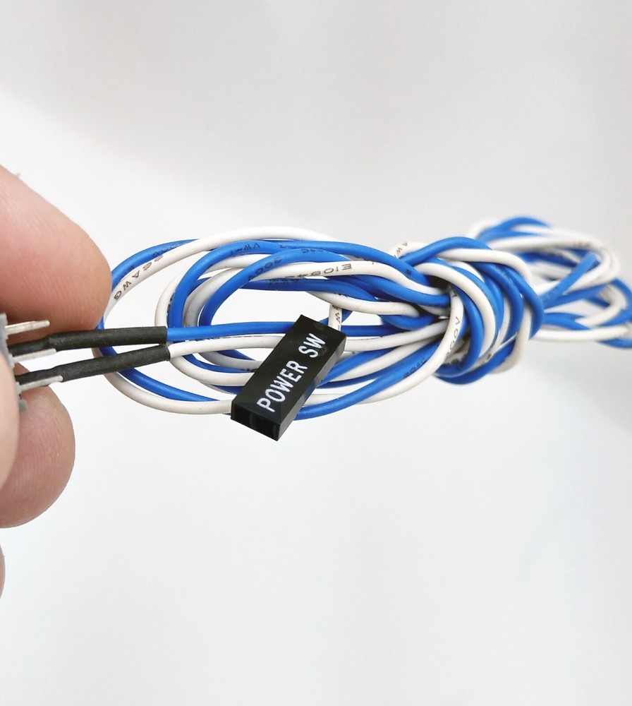 New PC Case Front Panel On/Off Switch Power Push Button Cable to ATX Motherboard