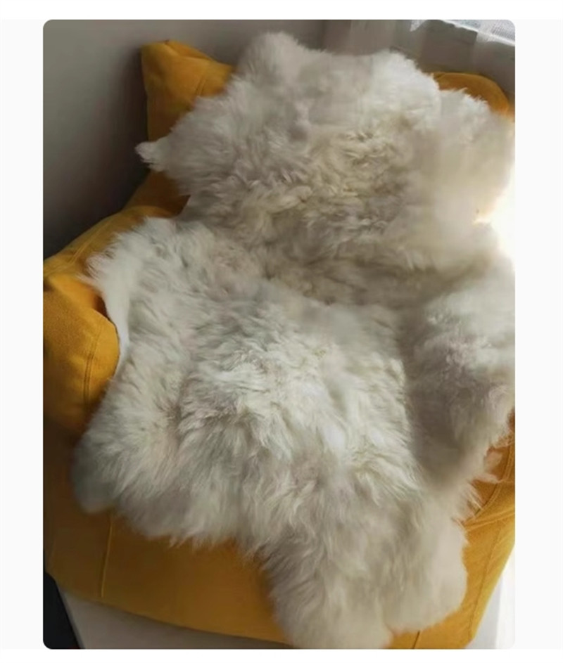 IN US Genuine Sheepskin Fluffy Fur Sheepskin Rugs Windward Natural Soft 60x100cm