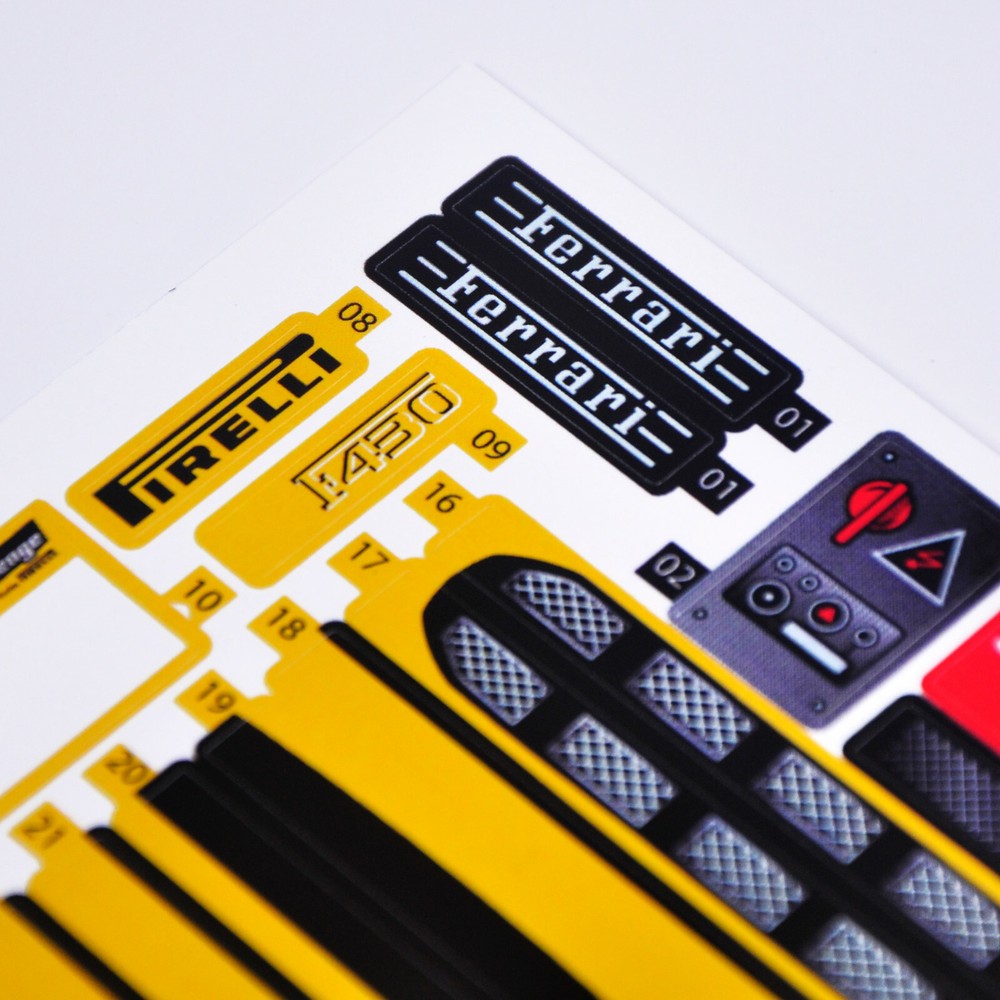 Replacement sticker for set 8143 Precut sticker (Yellow)