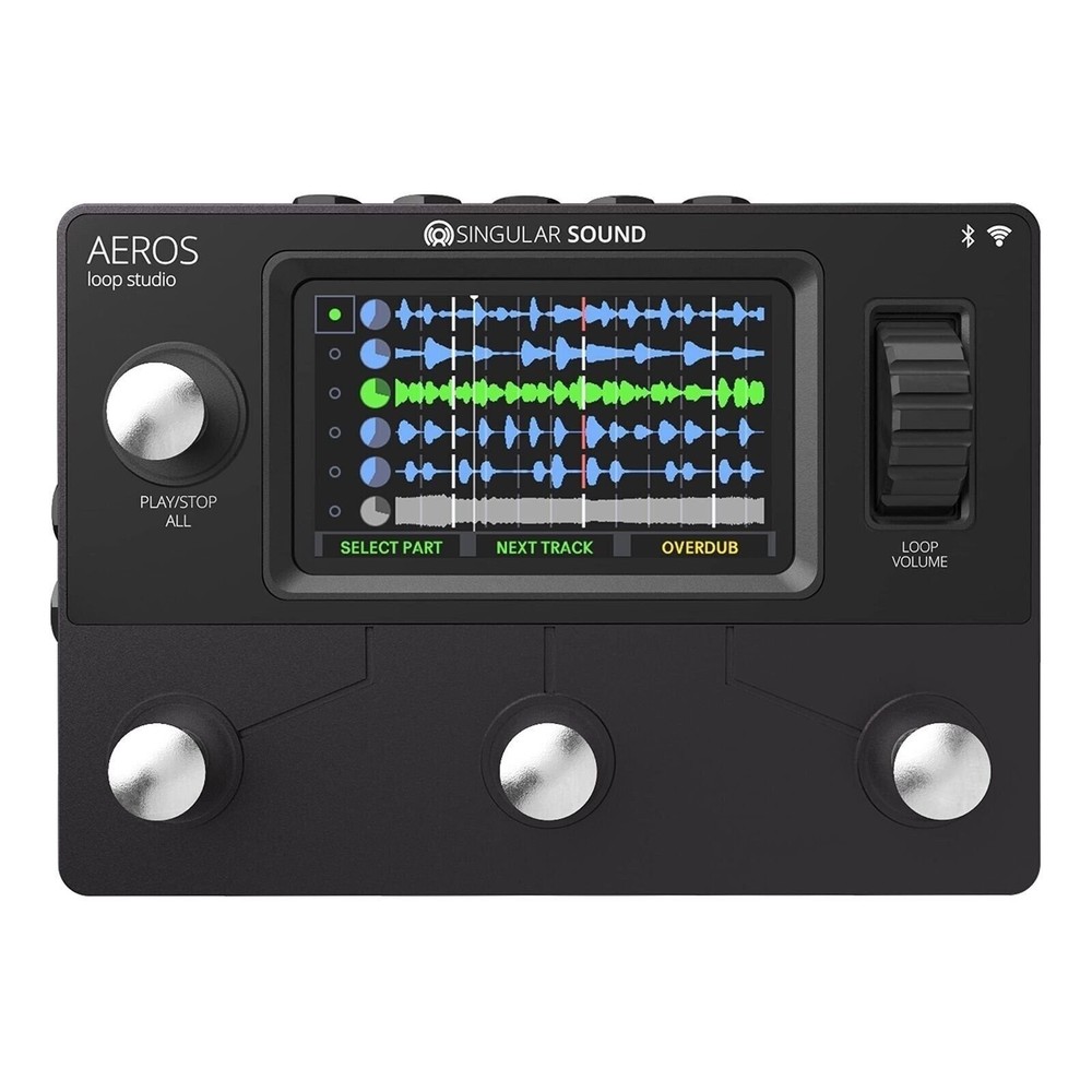 Aeros Loop Studio - 6 Track, Stereo Looper Pedal with Touch Screen and Hands ...