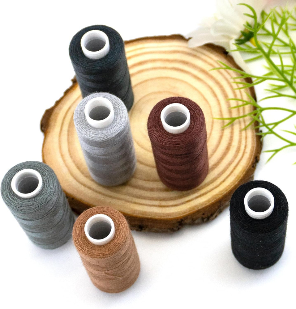 6 Colors Sewing Thread Kit Strong Polyester Quilting Thread 393 Yards per Spools