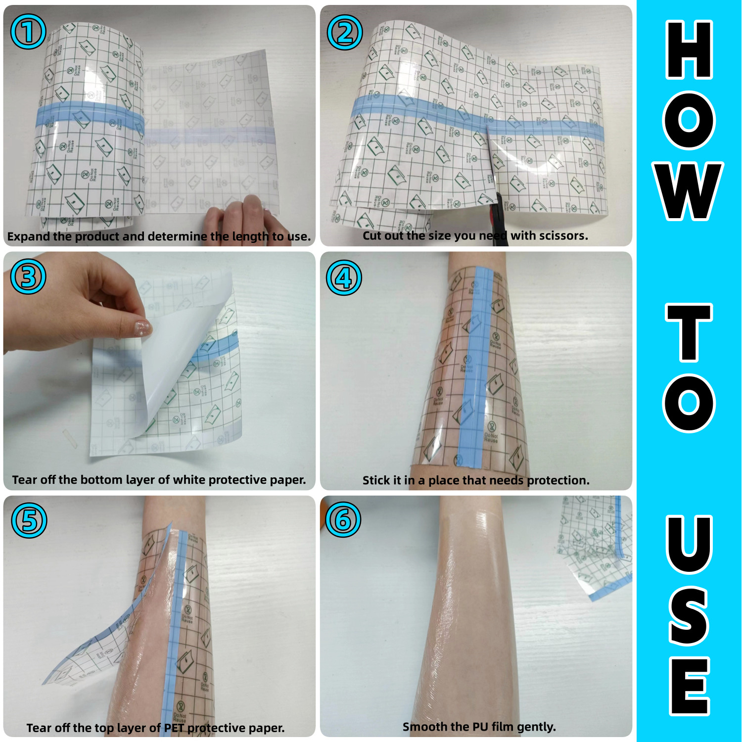 8 Inch x5 Yard Tattoo Aftercare Waterproof Bandages Second Skin Bandage Tattoo