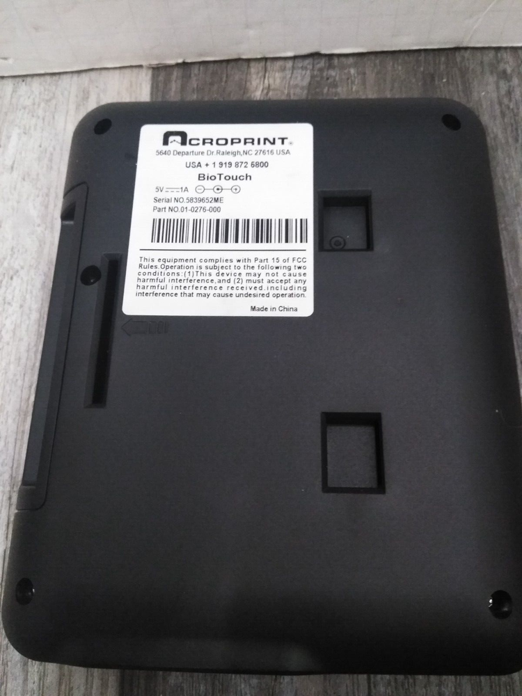 Acroprint BioTouch Black Automatic Biometric Fingerprint Time Clock ( TOUCH-PAD)