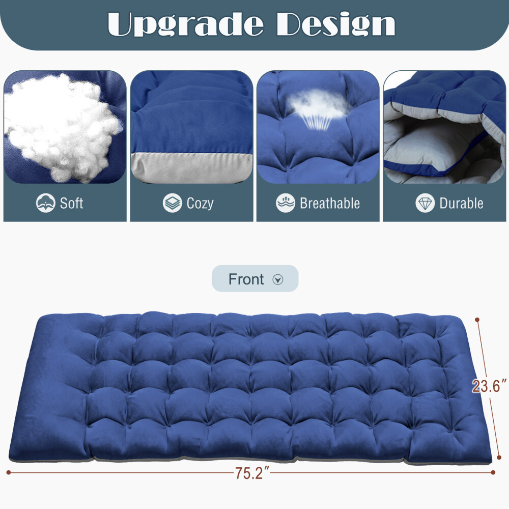 SLSY Reclining Patio Chairs Outdoor Folding Lounge Chair &Mattress Camping Cot