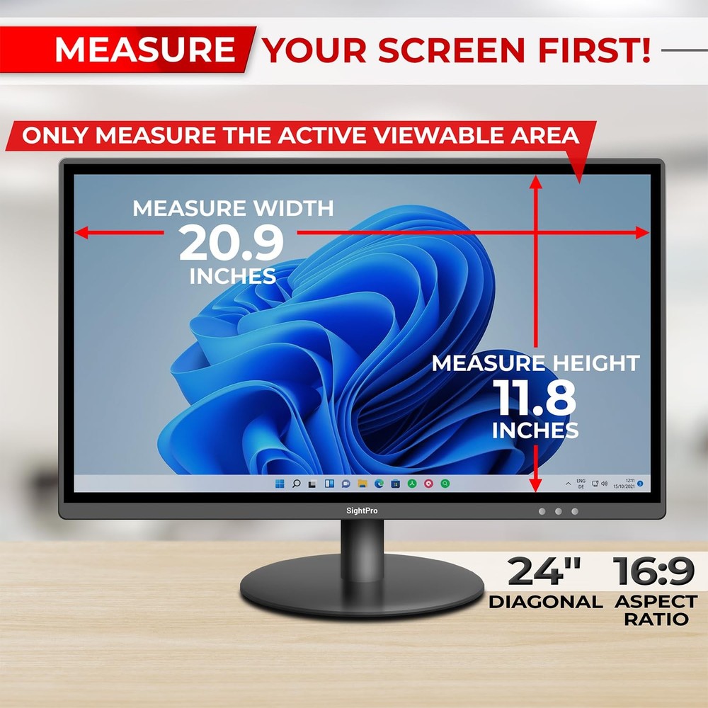 SightPro 24 Inch 16:9 [2 Pack] Computer 24 (Diagonal)