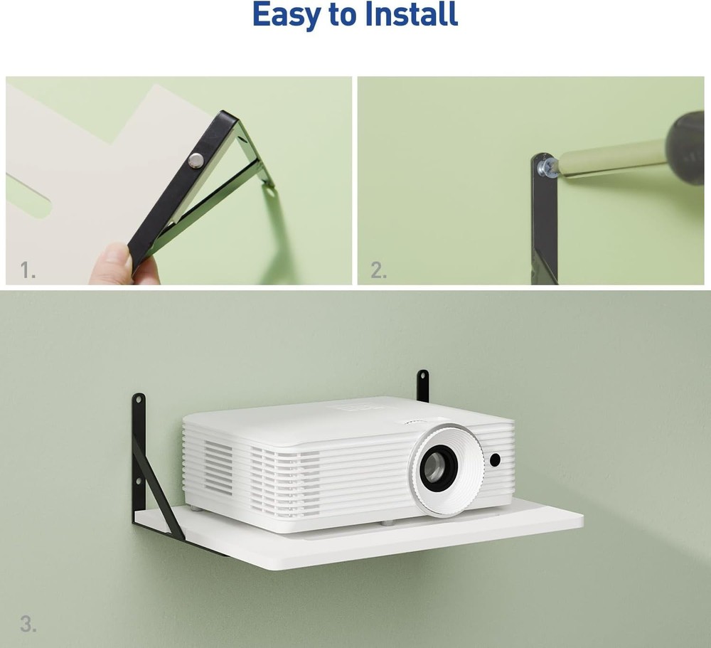 Projector Wall Mount Bracket for Small Mini Projectors Cable Box Router Shelf