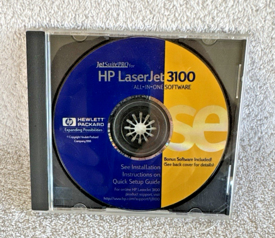 JetSuitePro for HP LaserJet 3100 All-in-One Software CD-ROM