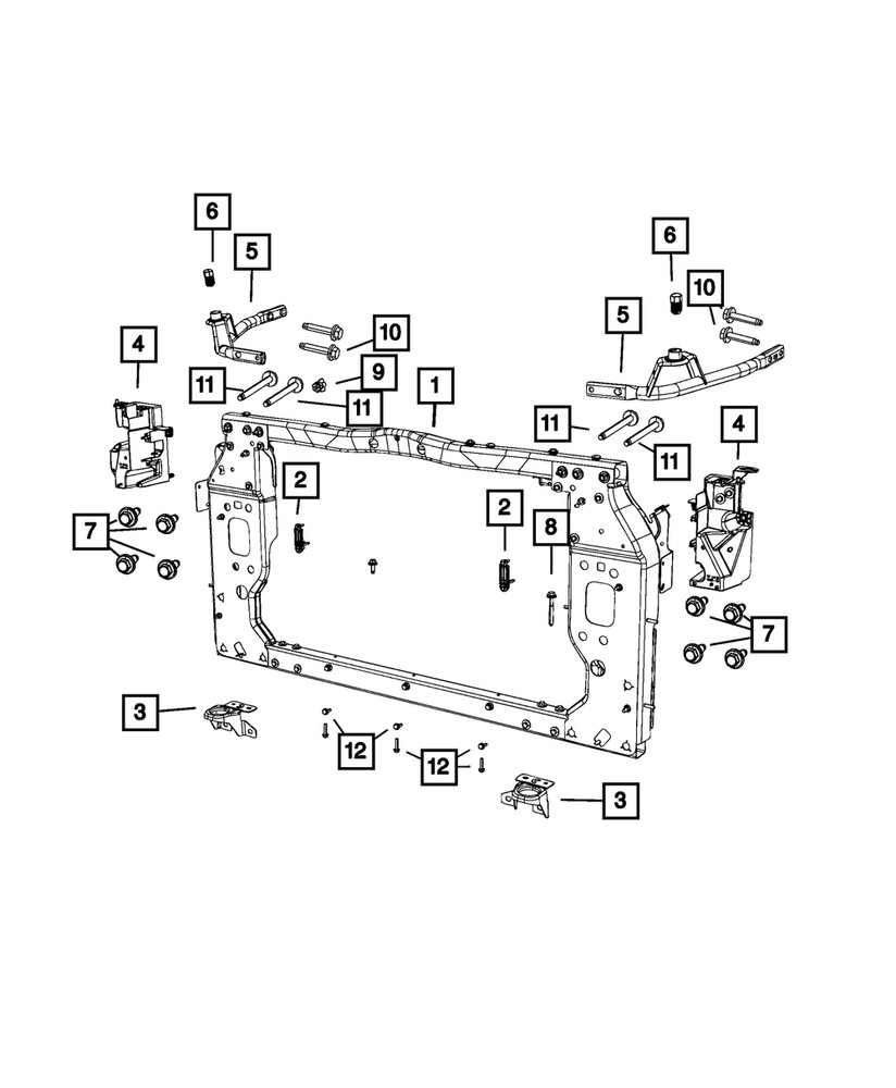 Genuine Mopar Radiator Support Bracket Right 68286730AA