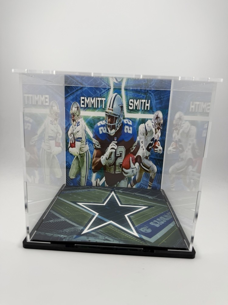 Emmitt Smith Custom Mini Helmet Display or Card Display - Cowboys