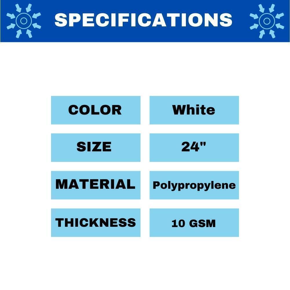 Beard Nets Spun-bonded Polypropylene White Package of 500