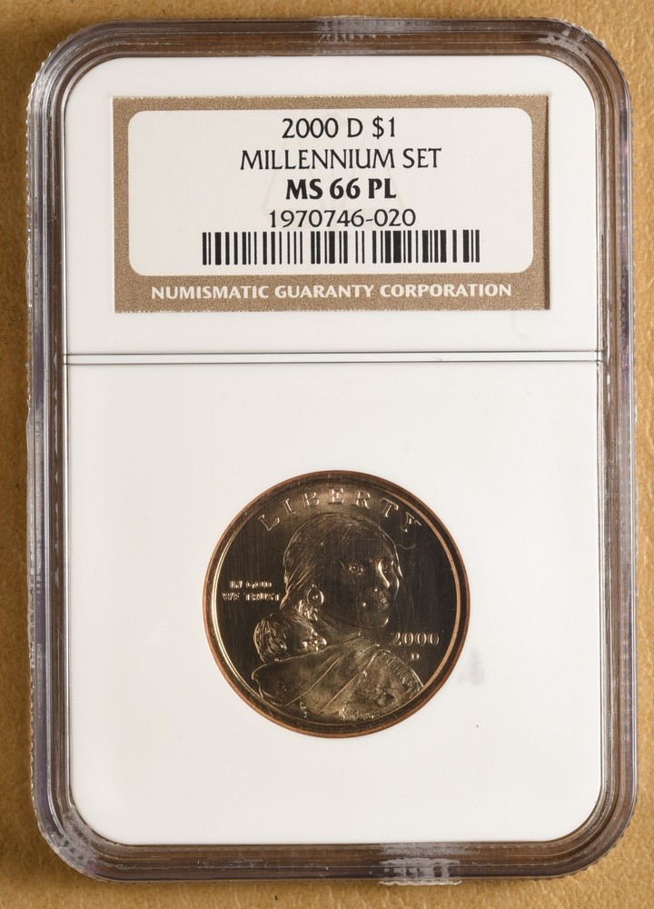 2000 D Sacagawea Dollar from Millennium Set NGC MS66PL