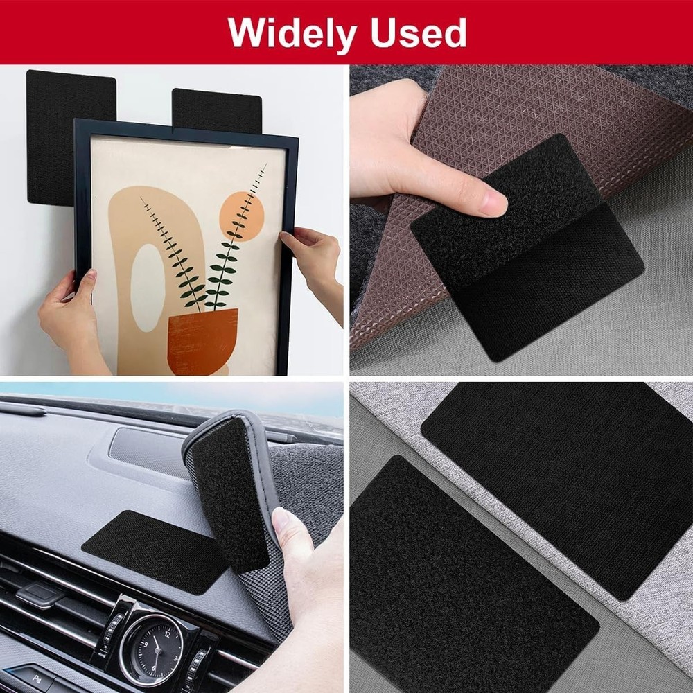 Durable 4x6 Inch Adhesive Hook and Loop Tape - Versatile for Sewing & Projects