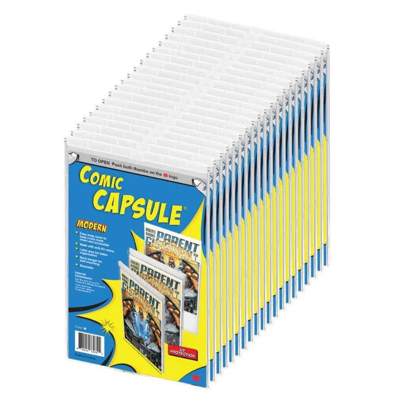 20 Current Modern ComicCapsule Clear Comic Book Plastic Protector UV Protection