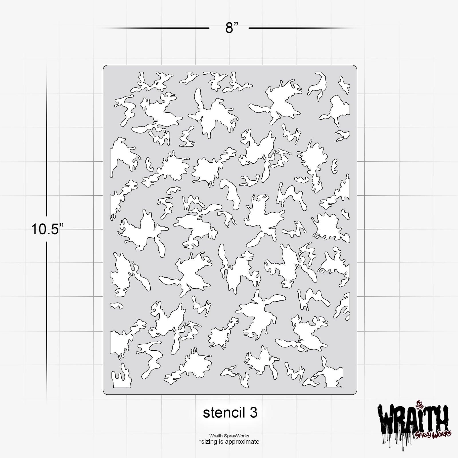 Forest Camo Set #1 - Reusable Airbrush Stencil Template