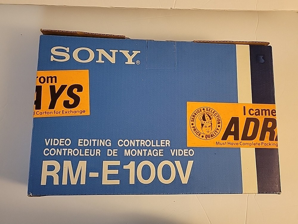 Vintage SONY VIDEO EDITING CONTROLLER RM-E100V Xtra Control L CABLE