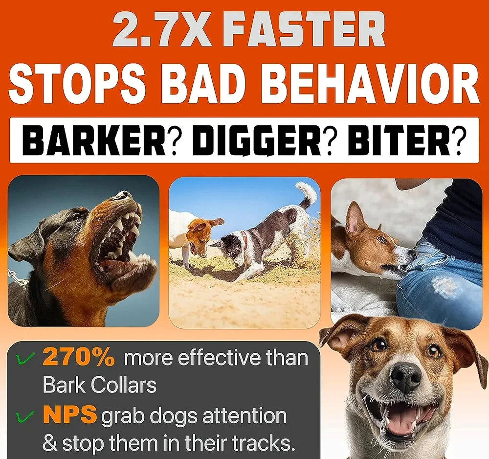Dog Bark Deterrent Device, Stops Bad Behavior, Long-range ultrasonic