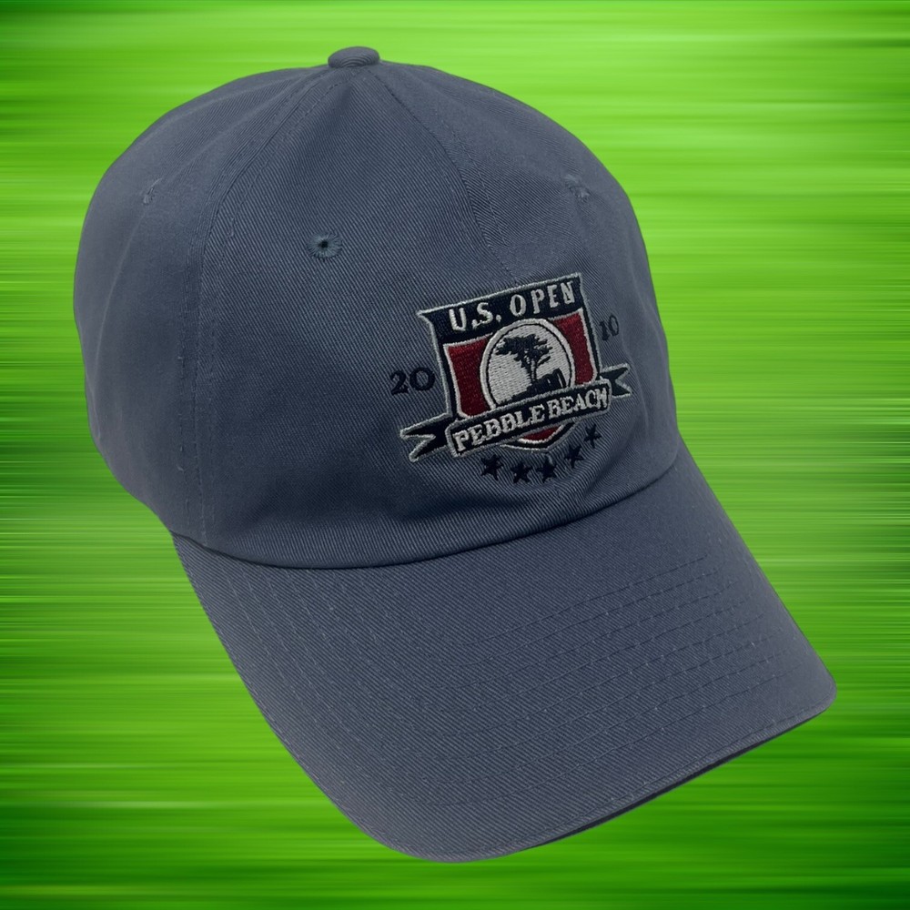 2010 US Open Pebble Beach Golf Hat USGA Adjustable Strapback Hat Blue