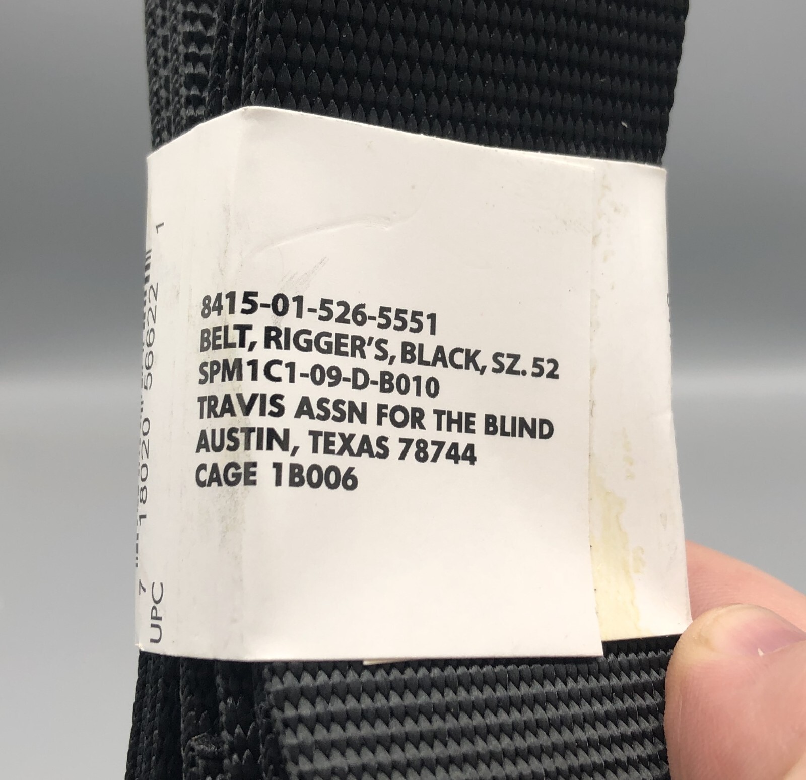 USGI Surplus BDU ACU XL Defense Logistics Agency Black Size: 52 Riggers Belt