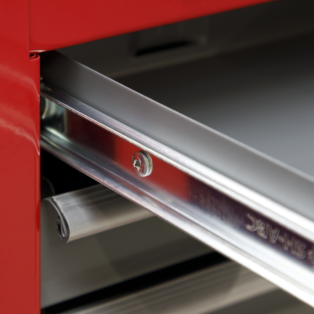 Roller Tool Cabinet Storage Box Rollcab, 7 Drawer, Red/Grey Sealey AP22507BB C