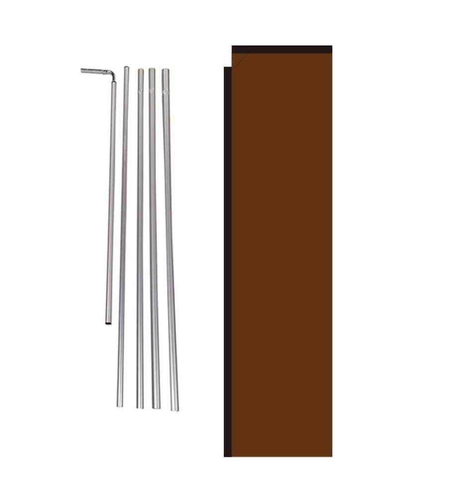 Solid Brown Colored 15' Advertising Rectangle Feather Banner Flag w/ pole+spike