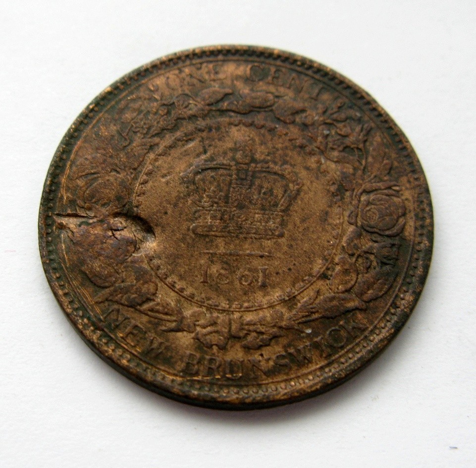 1861 New Brunswick Large One cent