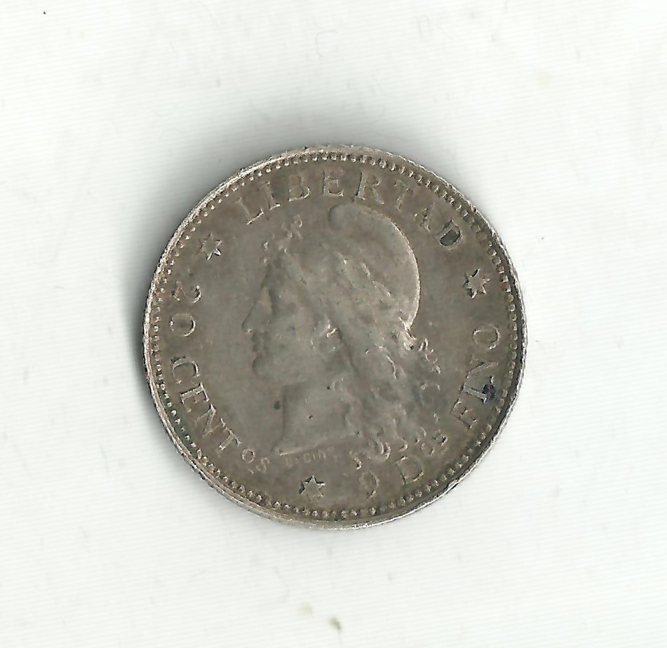 Argentina 20 Centavos 1882 Silver (KM#27)