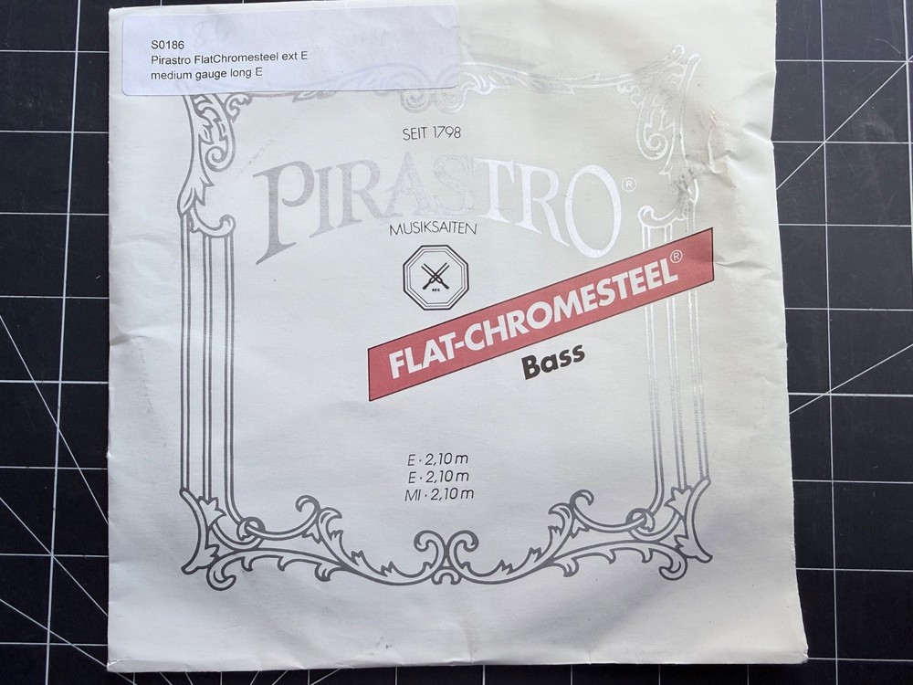 Pirastro Flat-Chromesteel Bass Long E String NEW! READ