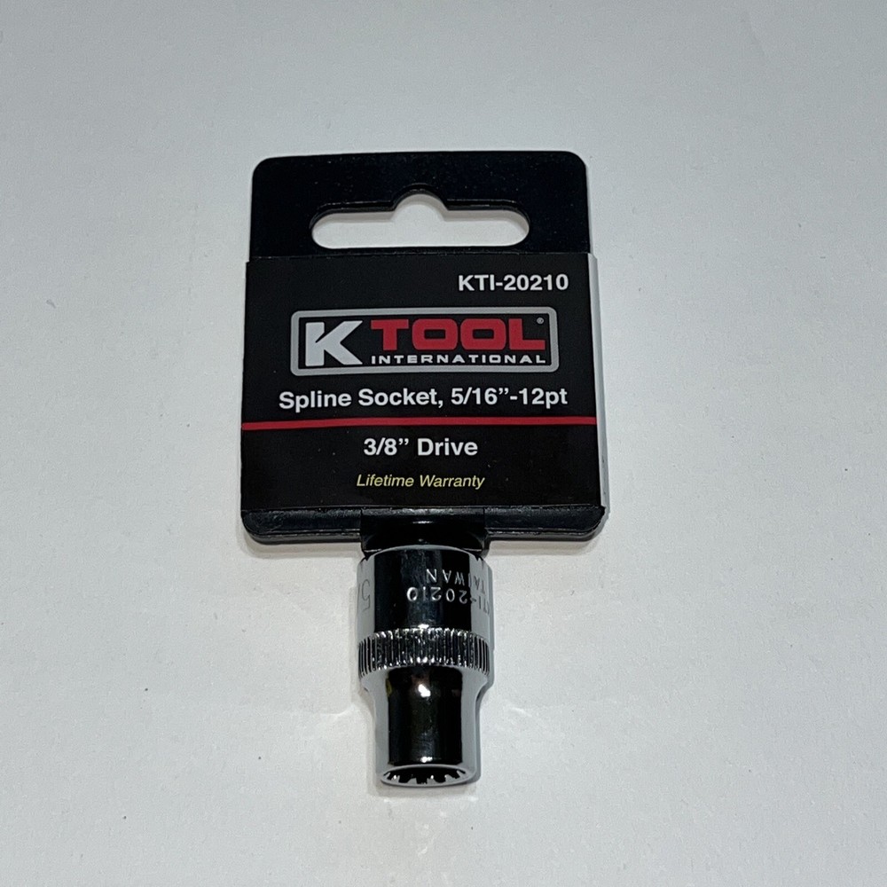 5/16" - 12 Point Shallow Socket 3/8" Drive SAE KTool (2 For 1)