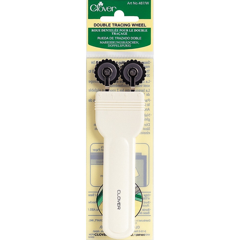 Clover 487W Double Tracing Wheel-Serrated Edge