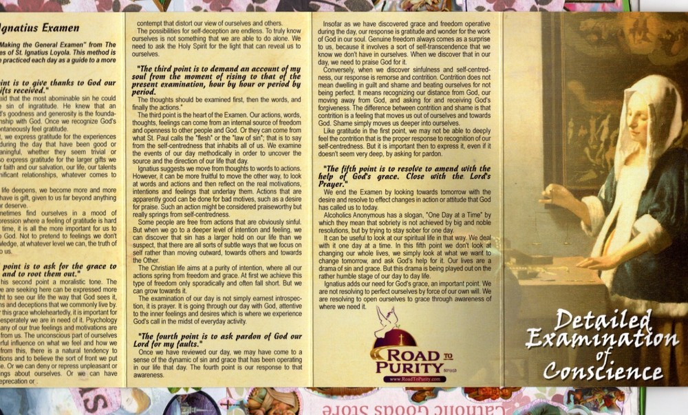Detailed Examination of Conscience - 4 Panel Glossy Phamplet
