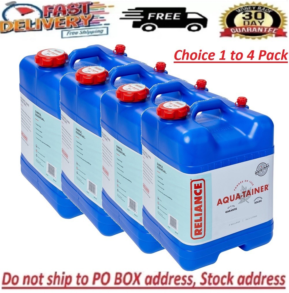 Reliance Aqua-Tainer Water Storage Container 7 Gallon 1/2/4 Pack
