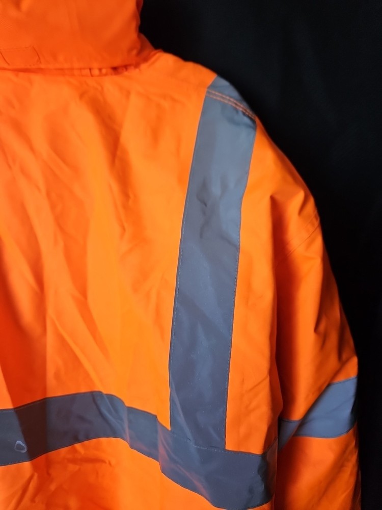 Tuff Guard Class 3 High Visibility Water Resistant Reflective Neon Work Jacket