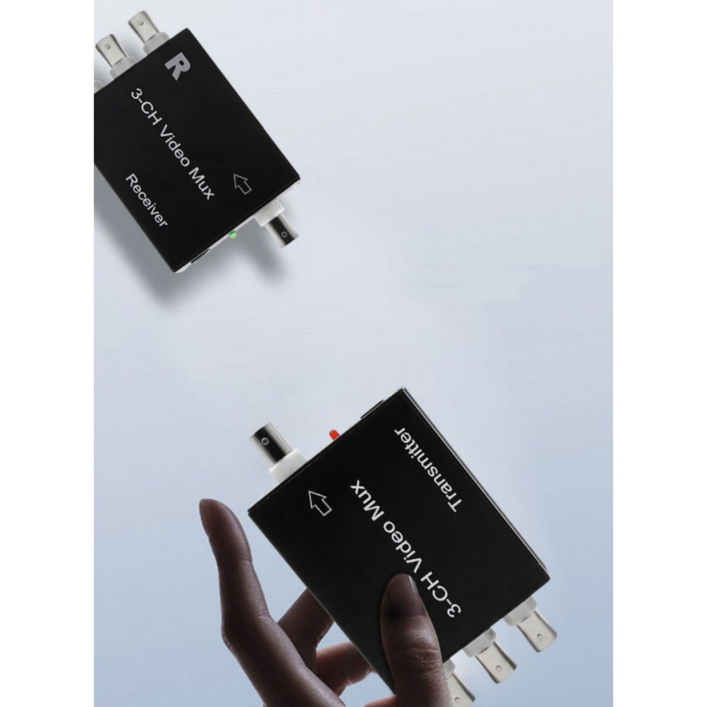 1set Extender Receiver&Transmitter 3CH Video Multiplexer For Analog Camera CCTV
