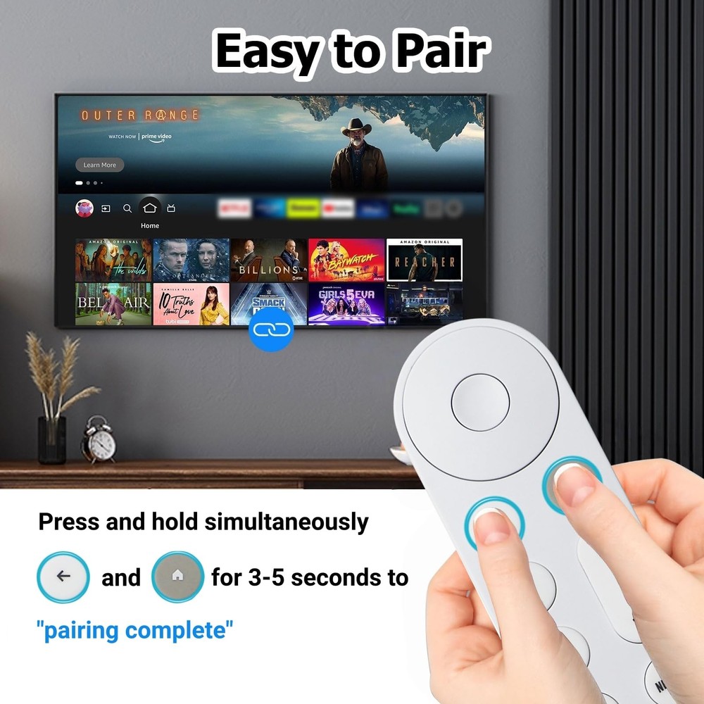 New Replacement Google TV Streamer 4K Voice Smart Remote Control, White