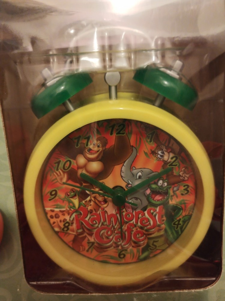 Rainforest Cafe Double Alarm Clock NIB