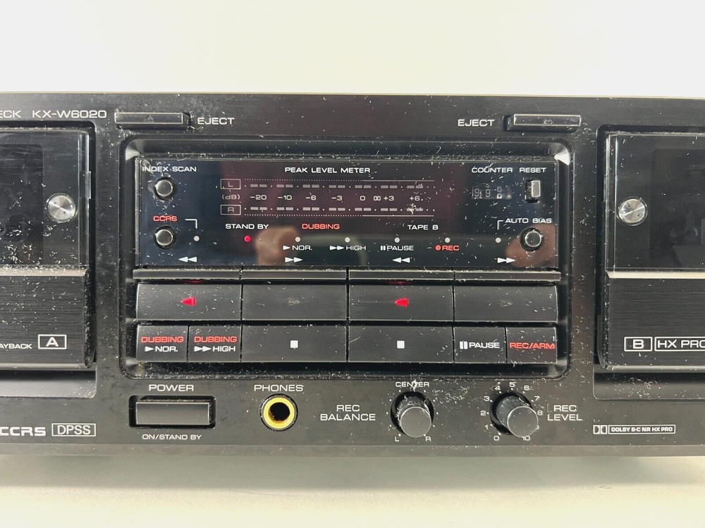 Kenwood KX-W6020 4 Head Dual Cassette Dolby NR Processor Deck | FF Does Not Work