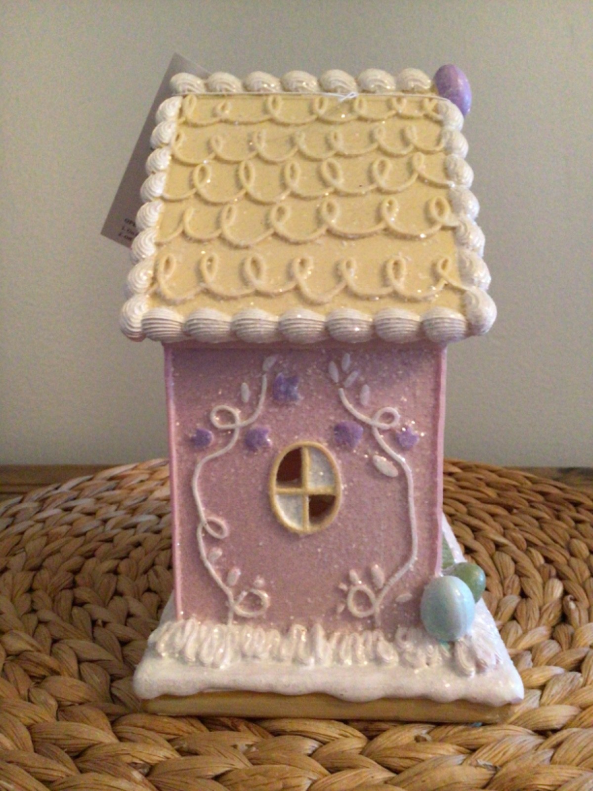 Easter LED Gingerbread House with Eggs