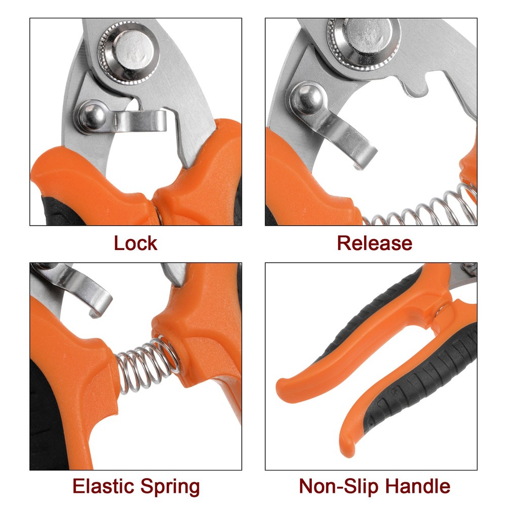 8 Inch Industrial Scissors with Orange Black Handle