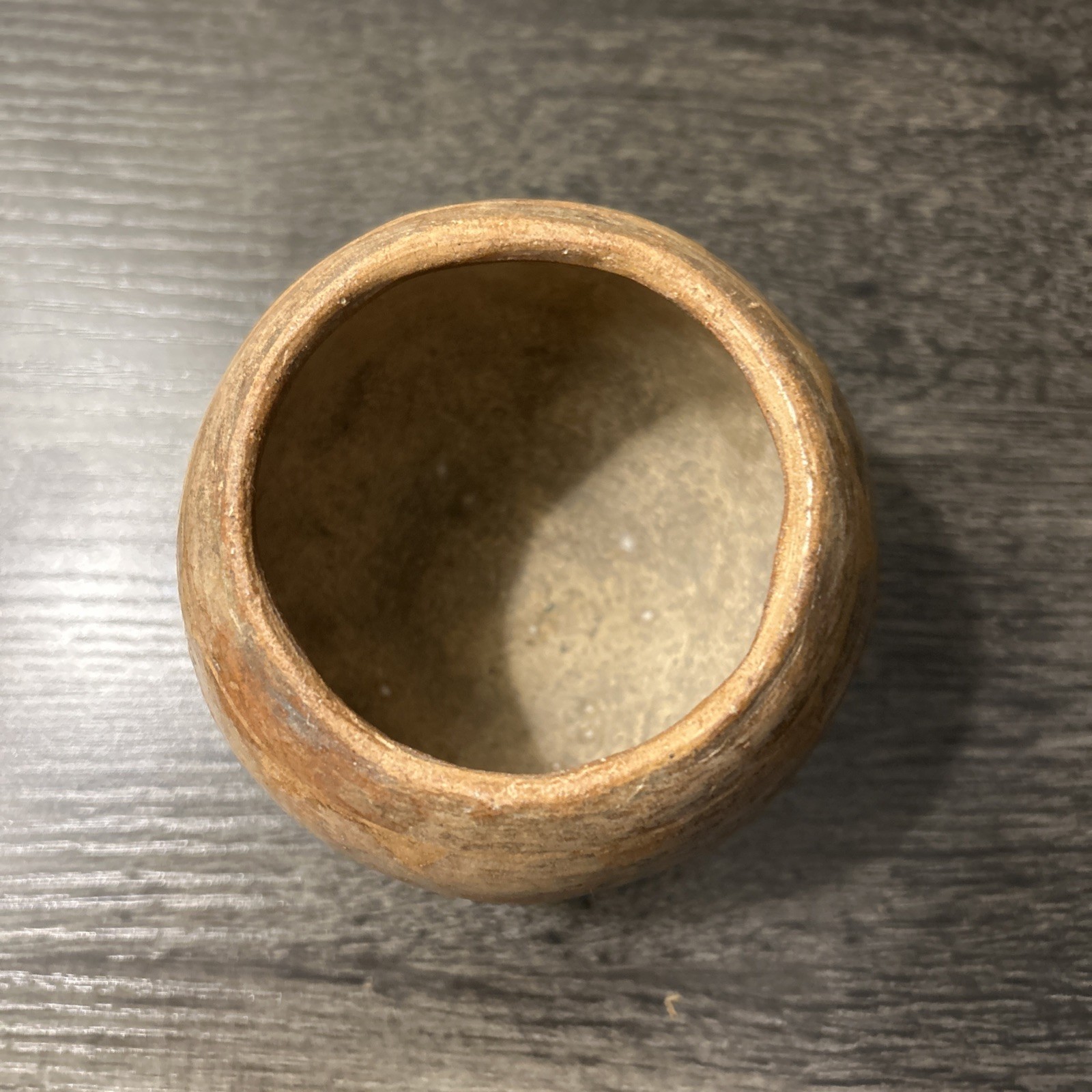 Antique Original Native American Indian Clay Pottery Bowl; Small