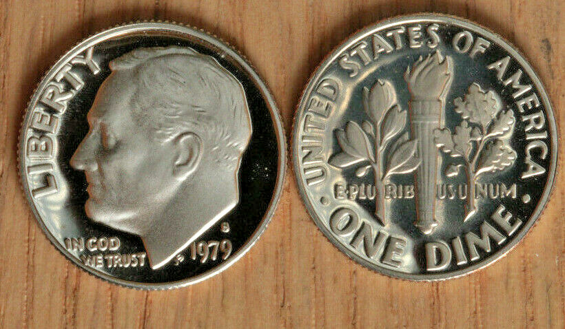 1979 S Proof Roosevelt Dime - Type 1 - Filled "S"